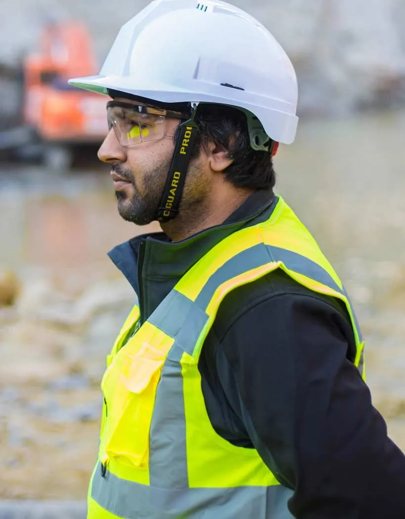 Man Wearing Safety Suit